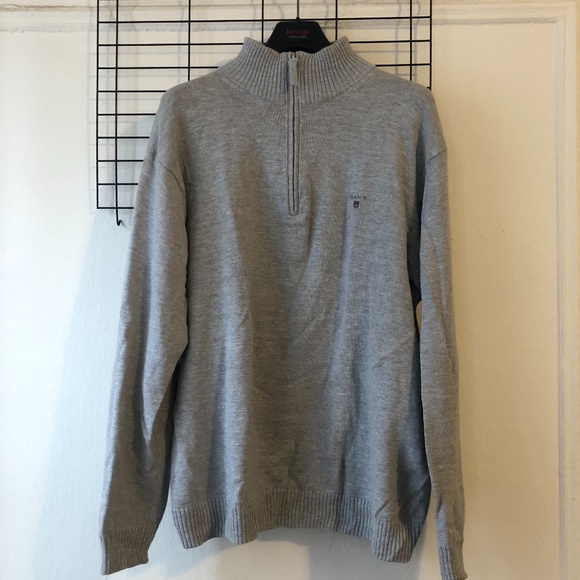 GANT USA half zip sweater, grey, 2xl - Picture 1 of 7